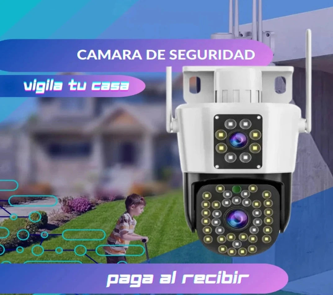 Cámara de seguridad doble lente Full HD - Control desde el Móvil