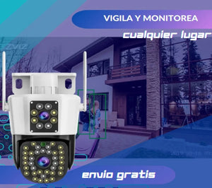 Cámara de seguridad doble lente Full HD - Control desde el Móvil